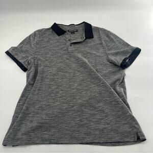 Michael Kors Men’s Gray and Black Polo Shirt